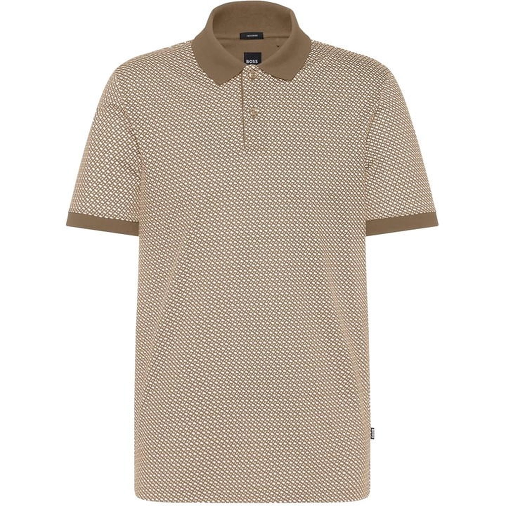 Hugo Boss Parlay Short Sleeve Polo Shirt - Beige
